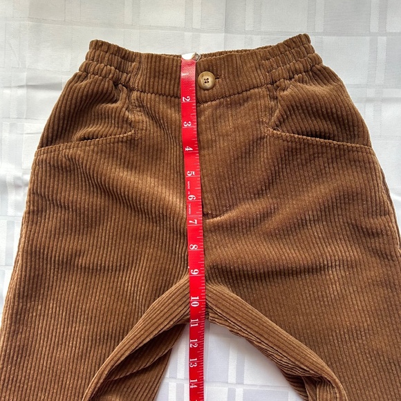 Zara Kids Brown High Waist Wide Leg Brown Corduroy Pants - Picture 7 of 16